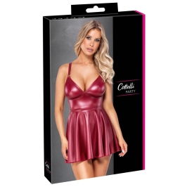 Cottelli PARTY Red Matte Look Mini Dress L Adjustable Straps