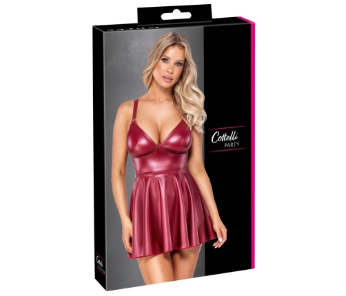Cottelli PARTY Mini Dress Red Matte Look Adjustable Straps XL