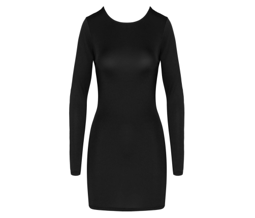 Cottelli PARTY Black Backless Mini Dress with Gold Zip, Size S