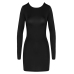 Cottelli PARTY Backless Black Mini Dress with Gold Zipper, Size M