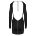 Cottelli PARTY Backless Mini Dress Black XL Adjustable Neckline