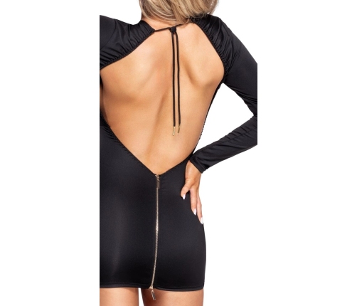 Cottelli PARTY Backless Mini Dress Black XL Adjustable Neckline