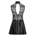Cottelli PARTY Open Cup Mini Dress XL Black Lace & Matte Design