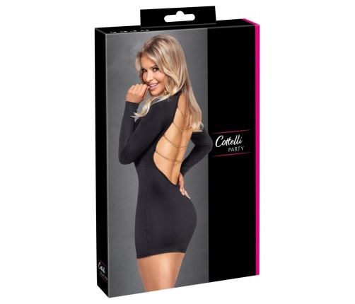 Cottelli PARTY Dress Chains XL Black - Back Chain Detail, Stretch Fit
