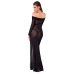 Noir Handmade Long Sparkling Mesh Dress Black Size S