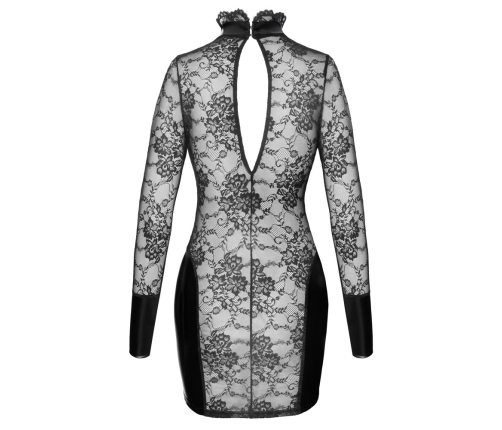 Noir Handmade Mini Dress Powerwetlook Lace Collar Black M