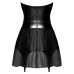 Noir Handmade Powerwetlook Mini Dress with Suspender Accents, Size S