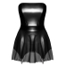 Noir Handmade Dress with Powerwetlook Corset and Tulle Skirt M
