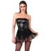 Noir Handmade Powerwetlook Suspender Dress XL - Strapless, Tulle Skirt