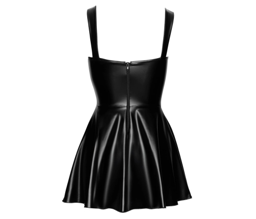 Noir Handmade Powerwetlook Dress Lacing Black Mini Dress Size L