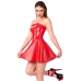 Noir Handmade Powerwetlook Strapless Red Dress, Size L