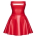Noir Handmade Powerwetlook Strapless Red Dress, Size L