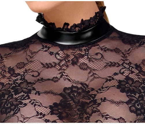 Noir Handmade Kink Royal Lace Midi Dress XL - Black, Adjustable Waist