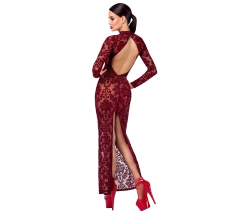 Noir Handmade Kink Royal Long Velvet Burgundy Dress Size S