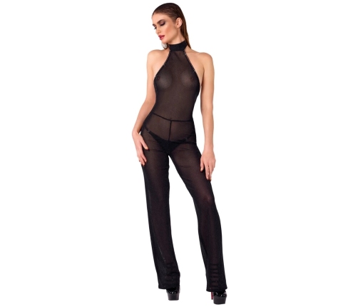 Noir Handmade Shimmering Cold Shoulder Jumpsuit XL Black