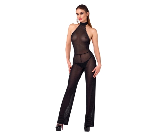 Noir Handmade Shimmering Cold Shoulder Jumpsuit XL Black