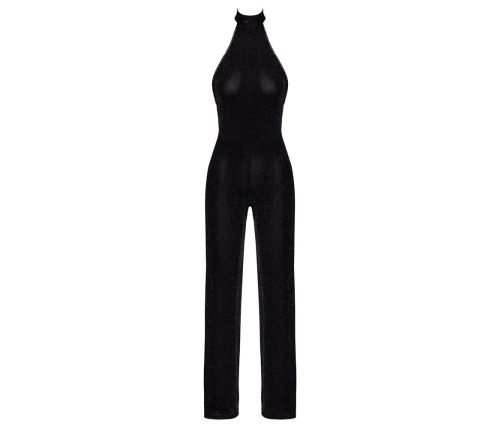 Noir Handmade Shimmering Cold Shoulder Jumpsuit XL Black