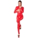 Noir Handmade Powerwetlook Red Jumpsuit XL with Front Zipper