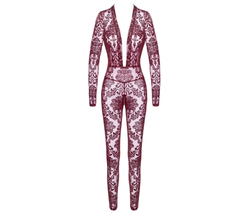 Noir Handmade Kink Royal Red Velvet Long-Sleeve Jumpsuit S