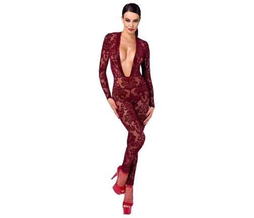 Noir Handmade Kink Royal Red Velvet Long-Sleeve Jumpsuit S