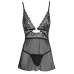 Cottelli Lingerie Babydoll Ring M Lace Powernet Adjustable Straps