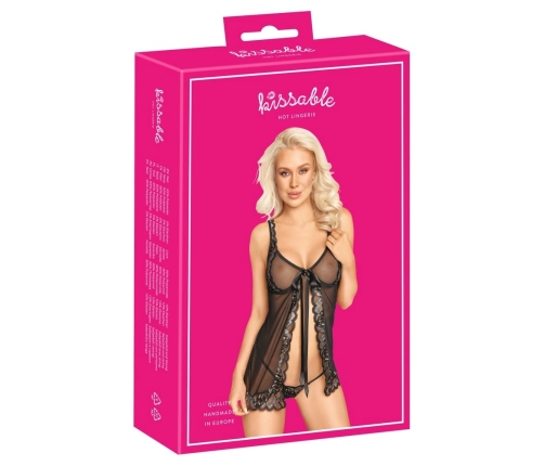 Kissable Babydoll & String Set S/M - Elegant Lace, Adjustable Fit