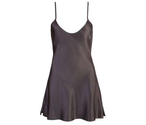 Satin Chemise Black L