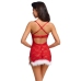 Cottelli LINGERIE X-Mas Chemise L/XL Red Lace Adjustable Straps