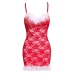 Cottelli LINGERIE X-Mas Chemise L/XL Red Lace Adjustable Straps