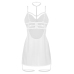 Obsessive Arrowel Chemise White 2XL/3XL Adjustable Lace Design