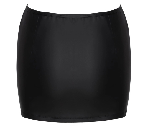 Cottelli Collection PARTY Skirt Black L - Matte Look with Rhinestone Zip