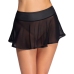 Cottelli PARTY Powernet Flared Mini Skirt Black S - Transparent Design
