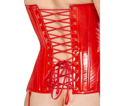 Vinyl Corset red XL