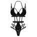 Obsessive Keira Lise Black Strap Body L/XL Adjustable Vinyl Accents