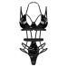 Obsessive Keira Lise Black Strap Body L/XL Adjustable Vinyl Accents