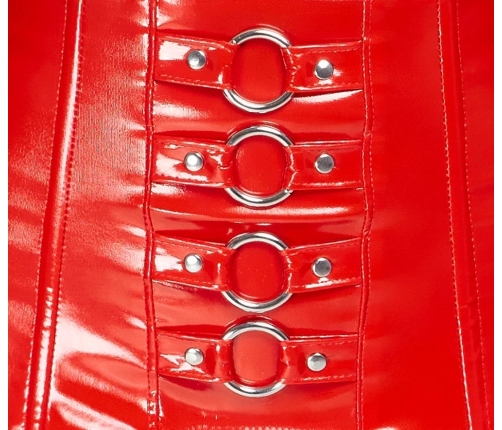 Vinyl Suspender Straps red M