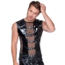Black Level Sleeveless Vinyl Shirt XL - Bi-elastic, Mesh Panels