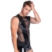 Black Level Sleeveless Vinyl Shirt XL - Bi-elastic, Mesh Panels