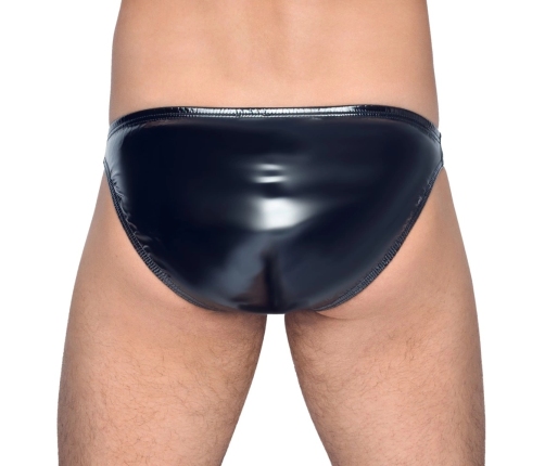 Black Level Vinyl Briefs XL - Shiny 4-Way Stretch Black Underwear