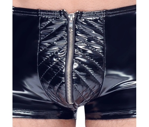 Black Level Biker-Style Vinyl Pants XL, Stretch, Glossy Finish