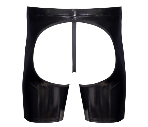 Black Level Vinyl Chaps L - Shiny Black, Open Design, Stretch Fit