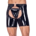 Black Level Men's Vinyl Chaps 2XL - Shiny Stretch Finish, Decorative Ring