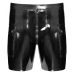 Black Level Vinyl Shorts S - Shiny Black, Padded Zip, Side Pockets