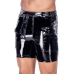 Black Level Vinyl Shorts S - Shiny Black, Padded Zip, Side Pockets