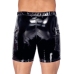 Black Level Men's Vinyl Shorts M - Shiny Black with Pockets & Zipper Detail