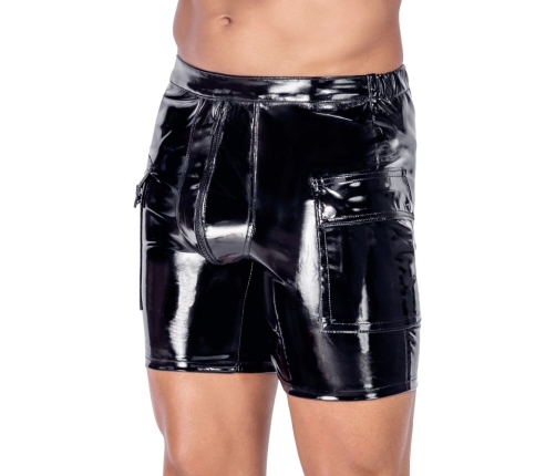 Black Level Men's Vinyl Shorts XL with Side Flap Pockets