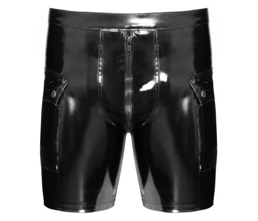 Black Level Vinyl Shorts 3XL - Shiny Stretch Fit with Side Pockets