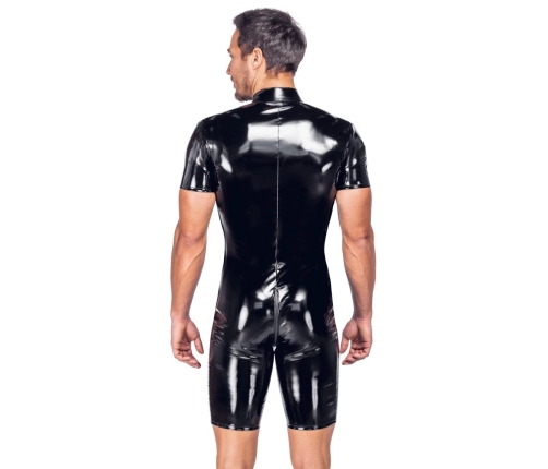 Black Level Vinyl Short Club Playsuit XL with 3-Way Zipper