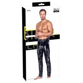 Black Level Men’s Black Trousers S - Classic Faux Leather, Slim Fit