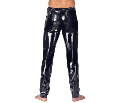 Black Level Pants L - Black Eco Leather, Comfortable Fit, Size L